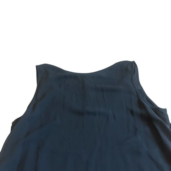 Alisa D. Black Flowy Tank Top Blouse Shirt Crew Neck Tiered Flowy Size Small NWT - Picture 6 of 9